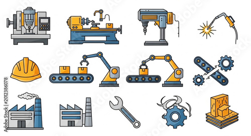 Industrial construction machines and tools.