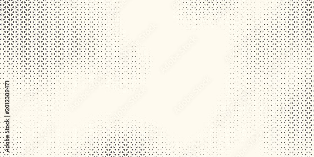 Fototapeta premium Triangle Shapes Vector Abstract Geometric Technology Background. Radial Composition Halftone Frame Triangular Retro Simple Pattern. Minimal Style Dynamic Tech Wallpaper
