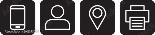 Fotografía contact, communication, electronic mail, address, call, icon, card, visiting, bu