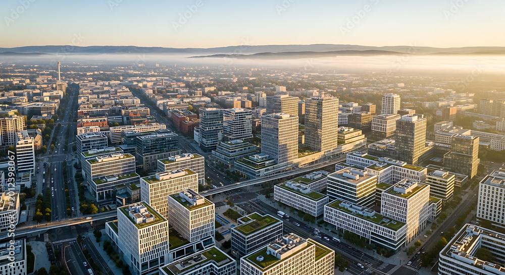 Obraz premium Modern Architecture Modern Architecture Aerial aerial cityscape modern architecture design