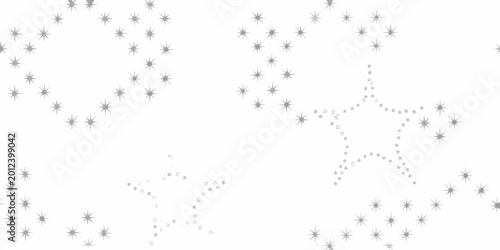 Cuadro en lienzo Scattered star pattern with asterisk shapes on white background
