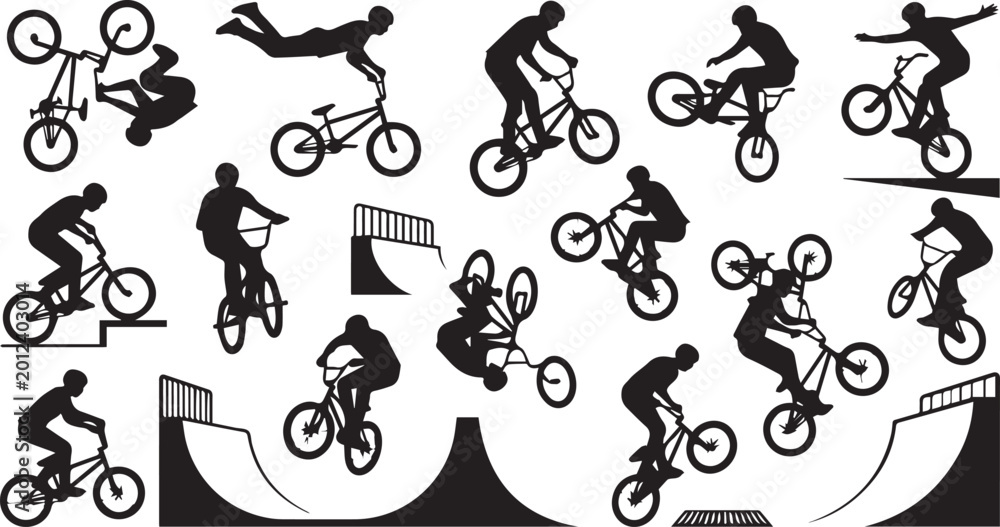 Fototapeta premium Bike Trick Sports Illustration