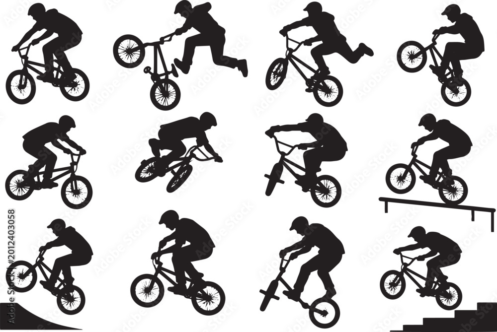Fototapeta premium Extreme Sports Silhouette Bundle