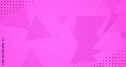 Canvastavla Neon pink angular facets
