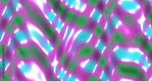 Canvastavla Vivid neon wave with glossy highlights