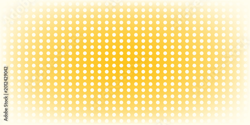 White dot in yellow seamless pattern background. Retro dotted textile texture design