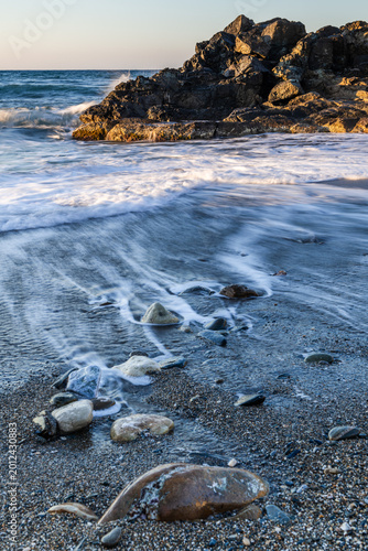 Photos peaceful wild seaside in crete
