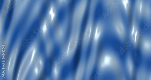 Liquid metal chrome surface with reflective waves