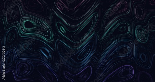 Neon flow: vibrant abstract pattern on dark background