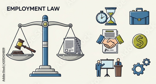 Foto Law Scale with Gavel and Documents.