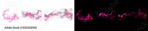 Fotografía Pink neon glowing smoke wisps with grainy noise for artistic overlay