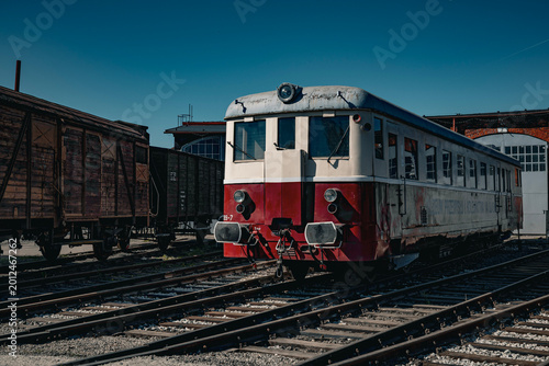 Old trains on the tracks