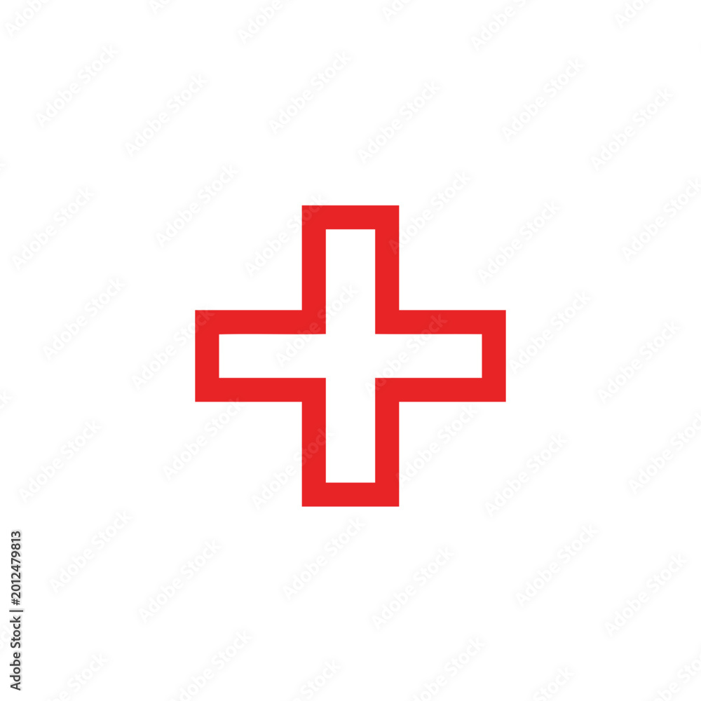 Fototapeta premium Red Cross Medical Symbol Logo.