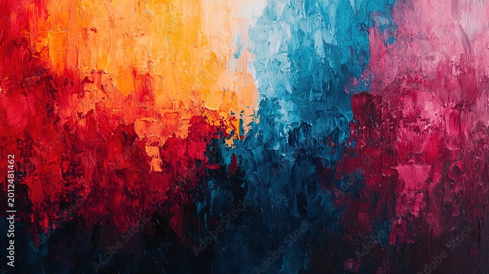 Fototapeta premium Abstract transcendence in expanding light artistic canvas vibrant colors contemporary dynamic perspective