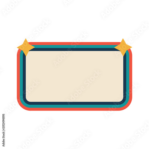 Retro Frame with Stars