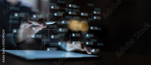 Cuadro en lienzo Blockchain Powered Financial Analytics and Risk Management Platform