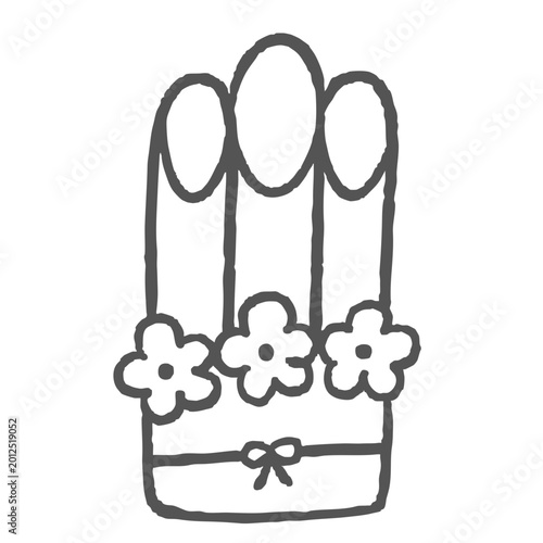 手描き風の門松線画イラスト お正月に使える和風の縁起物素材