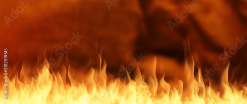 flames of burning fire on a brown background, fire for background. not ai