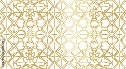 Golden Mosaic Pattern - Luxury Geometric Texture Background