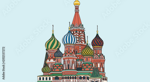 Saint Basil's Cathedral Moscow Russia Landmark Architectural Wonder Colorful Domes