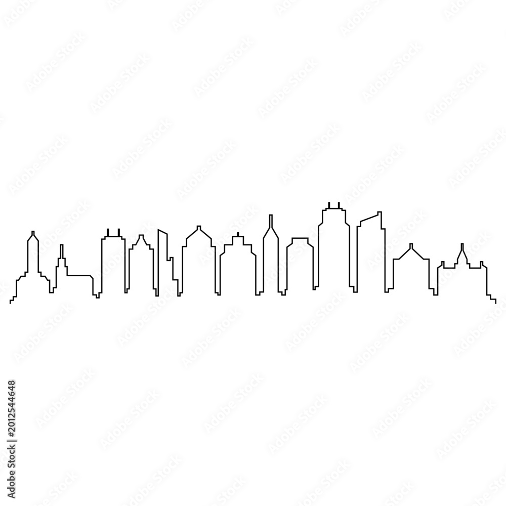 Naklejka premium Skyline philadelphia