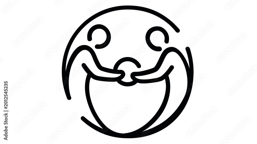 Fototapeta premium Minimalist P2P Transfer Vector Icon Illustration featuring two interconnected people figures exchanging a coin, representing peer-to-peer payments, financial technology, and digital currency.