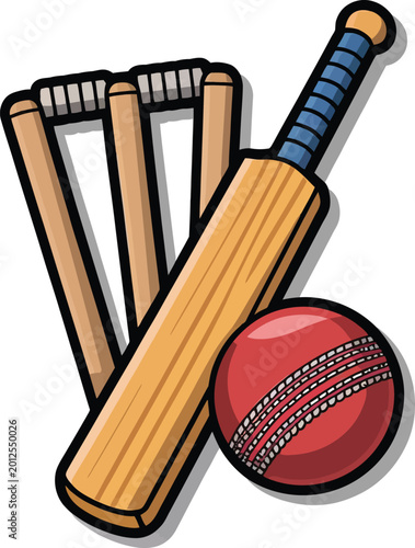 Cute cartoon a illustrator vector cricket
