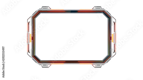Photos Technology Futuristic Glowing Frame for Digital Interface Design and Gaming Disp