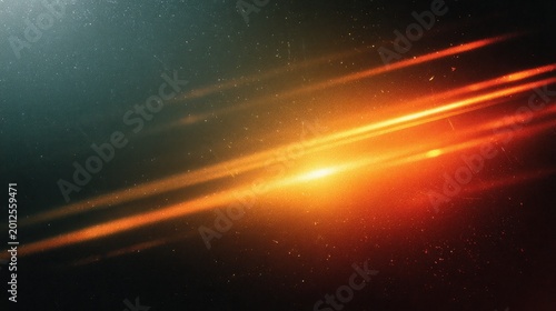 Abstract light streaks against dark background dynamic orange glow