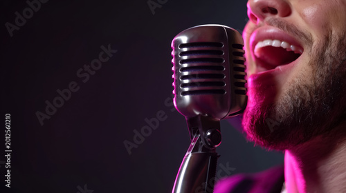 Joyful atmosphere of live music performance with mardi gras theme