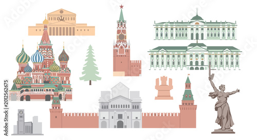 Russian Landmarks and Architecture Collection: Moscow & St. Petersburg Buildings