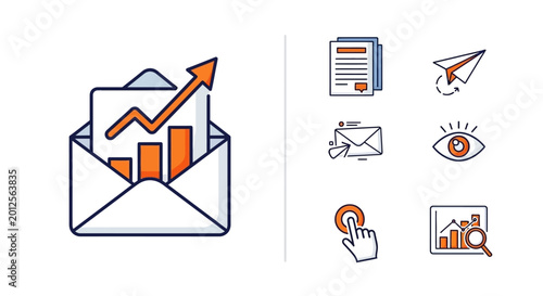 Email Marketing Statistics Report Graph.