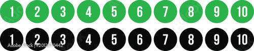 Numbers set 1 to 10 . Vector illustration. EPS 10 .