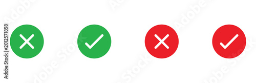 Konstfotografi simple icon vector of tick and cross symbol