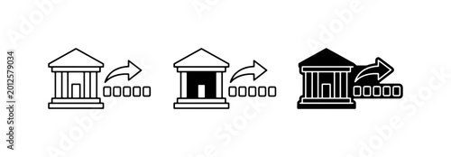 Bank Transfer Icons, Financial Transaction Symbols, Money Movement Graphics, Digital Banking Concepts, Secure Payment Icons