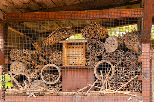 Φωτογραφία Insect hotel is made from wood and natural materials