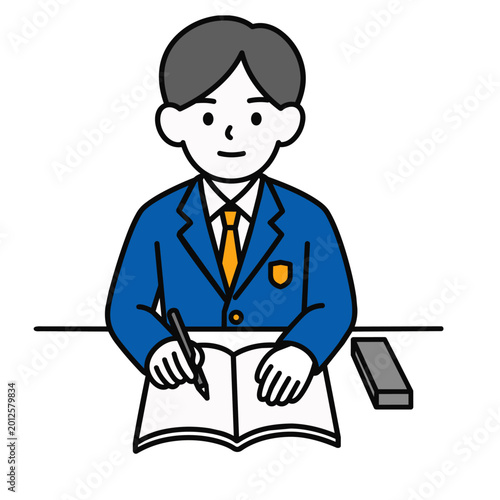勉強をする生徒