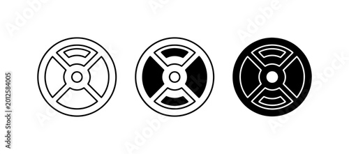 Weight Plate Icons, Fitness Equipment Symbols, Strength Training Vector Graphics, Gym Workout Elements