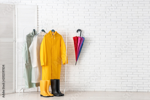 Colorful raincoats, rubber ...