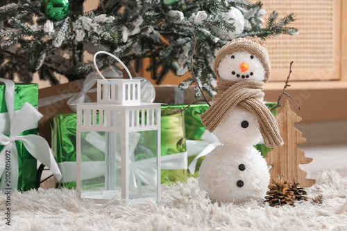 Funny snowman and presents ...
