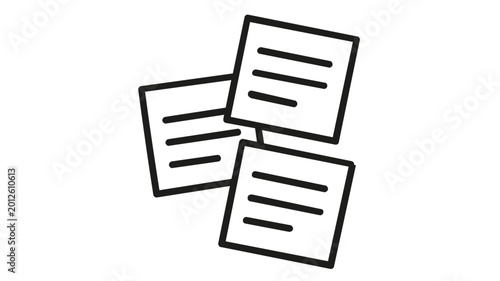 Minimalist Vector Icon Illustration of a Task Board with Three Simple Rectangular Sticky Notes and Clean Line Art, Perfect for Office Productivity, Project Management, and Organization Design.