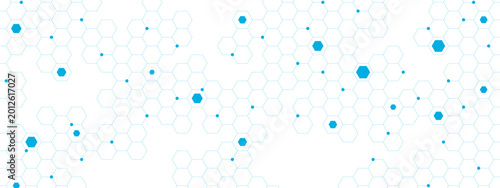 Abstract hexagon pattern background for health care, medical, science, innovation concept. Suitable for web, banner, presentation template. Vector illustration