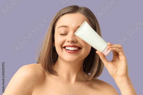Beautiful young woman with ...