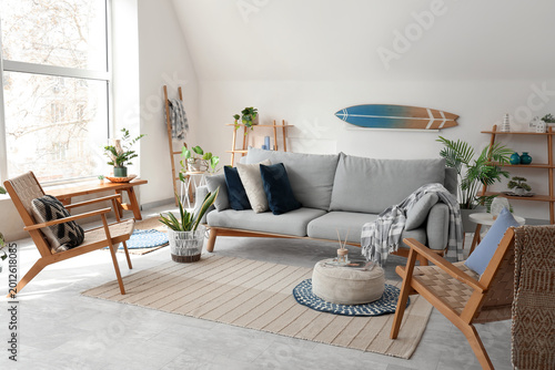 Interior of living room wit...
