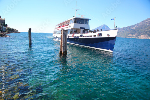 Ship on the lake Garda