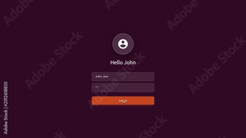 User Login Screen Animation with Laptop Typing Username and Password | Cybersecurity Access Mockup
