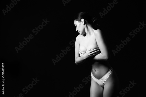 Silhouette of attractive yo...