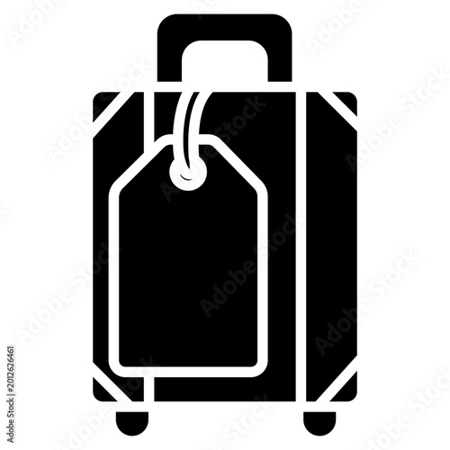 Fényképezés Luggage Tag Vector Icon