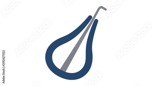 Cuadro en lienzo Traditional jaw harp musical instrument minimalist vector icon