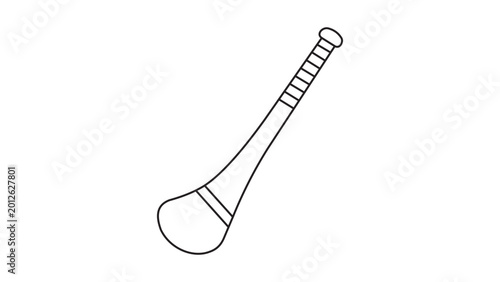 Photography Professional hurling stick illustration with adjustable stroke weight, perfect f